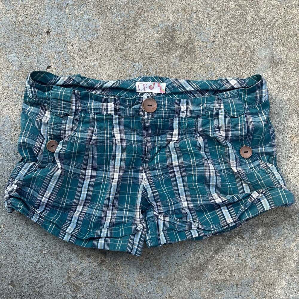 Y2k Op Plaid Shorts Vintage Surf